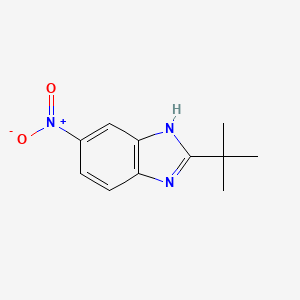 molecular formula C11H13N3O2 B8793410 1H-Benzimidazole, 2-(1,1-dimethylethyl)-6-nitro- CAS No. 102516-88-1