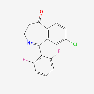 molecular formula C16H10ClF2NO B8793419 8-chloro-1-(2,6-difluorophenyl)-3H-benzo[c]azepin-5(4H)-one 