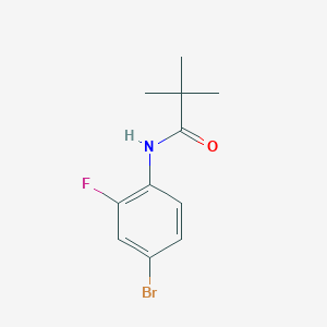 molecular formula C11H13BrFNO B8793450 N-(4-bromo-2-fluorophenyl)-2,2-dimethylpropanamide 