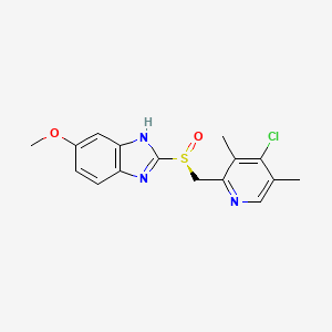 molecular formula C16H16ClN3O2S B8793467 (S)-2-[[(4-chloro-3,5-dimethyl-2-pyridinyl)methyl]sulfinyl]5-methoxy-1H-benzimidazole 
