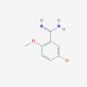 molecular formula C8H9BrN2O B8793484 5-Bromo-2-methoxy-benzamidine 
