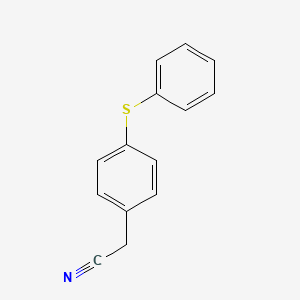 molecular formula C14H11NS B8793493 [4-(Phenylsulfanyl)phenyl]acetonitrile CAS No. 6317-59-5