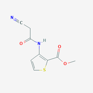 molecular formula C9H8N2O3S B8793498 Methyl 3-(2-Cyanoacetamido)thiophene-2-carboxylate 