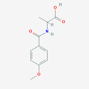 molecular formula C11H13NO4 B8793551 2-(4-Methoxybenzamido)propanoic acid CAS No. 108462-96-0