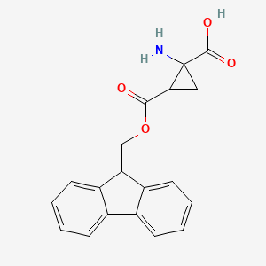 molecular formula C19H17NO4 B8793577 Fmoc-1-Aminocyclopropanecarboxylic acid 