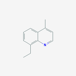 molecular formula C12H13N B8793606 8-Ethyl-4-methylquinoline 