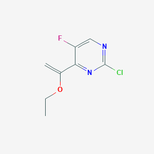 molecular formula C8H8ClFN2O B8793607 2-Chloro-4-(1-ethoxyvinyl)-5-fluoropyrimidine 