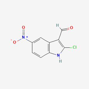 molecular formula C9H5ClN2O3 B8793622 2-chloro-5-nitro-1H-indole-3-carbaldehyde 