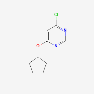 molecular formula C9H11ClN2O B8793634 4-Chloro-6-(cyclopentyloxy)pyrimidine 