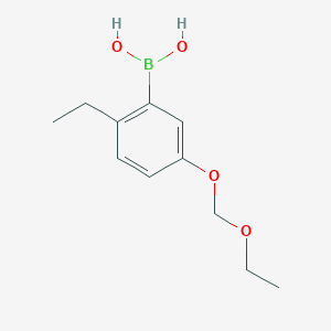 molecular formula C11H17BO4 B8793677 (5-(Ethoxymethoxy)-2-ethylphenyl)boronic acid CAS No. 540495-30-5