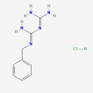 molecular formula C9H14ClN5 B8793701 1-Benzylbiguanide hydrochloride CAS No. 1421-23-4