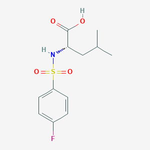 molecular formula C12H16FNO4S B8793728 N-[(4-fluorophenyl)sulfonyl]-L-leucine 