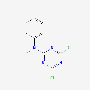 molecular formula C10H8Cl2N4 B8793801 4,6-dichloro-N-methyl-N-phenyl-1,3,5-triazin-2-amine CAS No. 3995-42-4