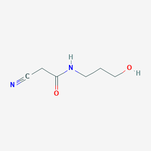 molecular formula C6H10N2O2 B8793826 2-cyano-N-(3-hydroxypropyl)acetamide 