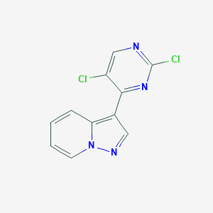 molecular formula C11H6Cl2N4 B8793837 3-(2,5-Dichloropyrimidin-4-yl)pyrazolo[1,5-a]pyridine 