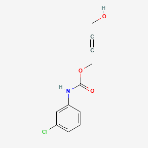 molecular formula C11H10ClNO3 B8793851 4-Hydroxy-2-butynyl (3-chlorophenyl)carbamate CAS No. 3159-28-2