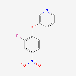 molecular formula C11H7FN2O3 B8793854 3-(2-Fluoro-4-nitrophenoxy)pyridine 