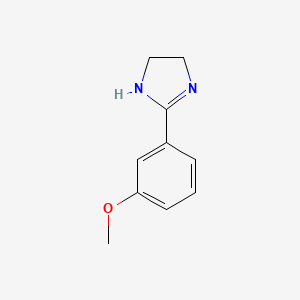 molecular formula C10H12N2O B8793857 2-(3-methoxyphenyl)-4,5-dihydro-1H-imidazole CAS No. 61161-41-9