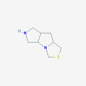 molecular formula C8H14N2S B8793879 10-Thia-1,4-diazatricyclo[6.3.0.0,2,6]undecane 