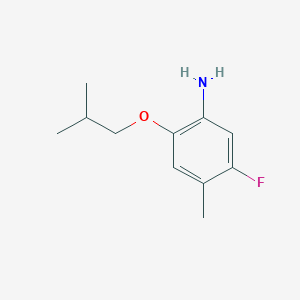 molecular formula C11H16FNO B8793895 5-Fluoro-4-methyl-2-(2-methylpropoxy)aniline CAS No. 640768-02-1