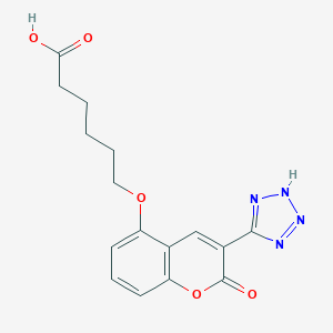 Hexanoic acid, 6-((2-oxo-3-(1H-tetrazol-5-yl)-2H-1-benzopyran-5-yl)oxy)-