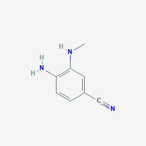 molecular formula C8H9N3 B8794028 4-Amino-3-(methylamino)benzonitrile 