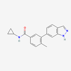 molecular formula C18H17N3O B8794084 N-cyclopropyl-3-(1H-indazol-6-yl)-4-methylbenzamide CAS No. 651780-03-9