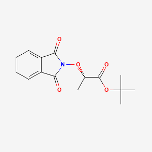 molecular formula C15H17NO5 B8794151 Propanoic acid,2-[(1,3-dihydro-1,3-dioxo-2H-isoindol-2-yl)oxy]-,1,1-dimethylethyl ester,(2S)- 