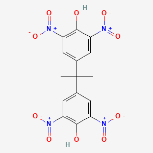 molecular formula C15H12N4O10 B8794312 4-[2-(4-Hydroxy-3,5-dinitrophenyl)propan-2-yl]-2,6-dinitrophenol CAS No. 7239-54-5