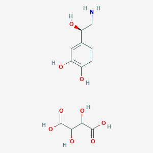molecular formula C12H17NO9 B8794434 L(-)-Norepinephrine bitartrate 