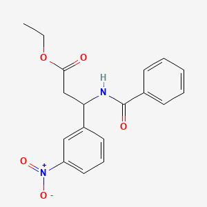 molecular formula C18H18N2O5 B8794439 Ethyl 3-benzoylamino-3-(3-nitrophenyl)-propionate 