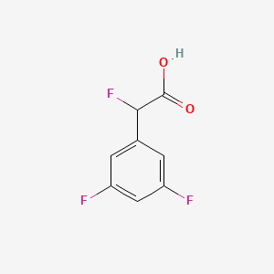 molecular formula C8H5F3O2 B8794477 2-(3,5-Difluorophenyl)-2-fluoroacetic acid 