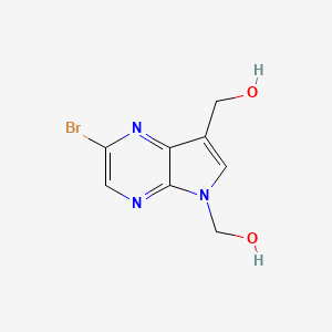 molecular formula C8H8BrN3O2 B8794505 (2-Bromo-5H-pyrrolo[2,3-b]pyrazine-5,7-diyl)dimethanol 