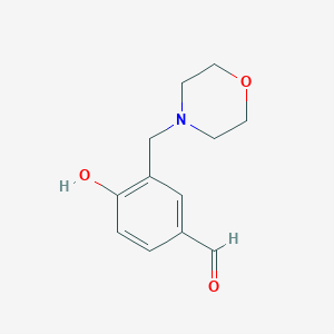 molecular formula C12H15NO3 B8794528 4-Hydroxy-3-(morpholin-4-ylmethyl)benzaldehyde 