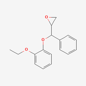 molecular formula C17H18O3 B8794537 (2RS,3RS)-3-(2-Ethoxyphenoxy)-3-phenylpropene-1,2-epoxide 