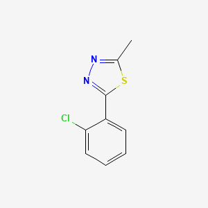 molecular formula C9H7ClN2S B8794586 1,3,4-Thiadiazole, 2-(2-chlorophenyl)-5-methyl- CAS No. 55210-94-1