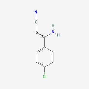 molecular formula C9H7ClN2 B8794591 (E)-3-amino-3-(4-chlorophenyl)-2-propenenitrile 