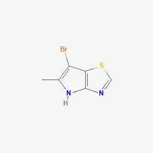molecular formula C6H5BrN2S B8794602 6-Bromo-5-methyl-4H-pyrrolo[2,3-d]thiazole 