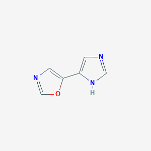 molecular formula C6H5N3O B8794621 5-(1H-imidazol-4-yl)oxazole 