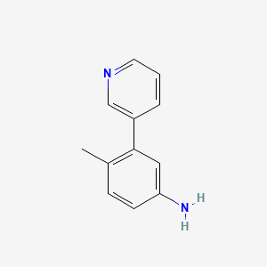 molecular formula C12H12N2 B8794645 4-Methyl-3-(3-pyridinyl)-benzenamine 