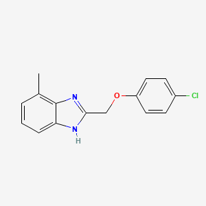 molecular formula C15H13ClN2O B8794664 2-[(4-Chlorophenoxy)methyl]-4-methylbenzimidazole CAS No. 193629-32-2