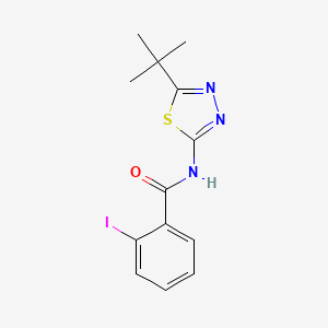 molecular formula C13H14IN3OS B8794666 N-(5-tert-butyl-1,3,4-thiadiazol-2-yl)-2-iodobenzamide 