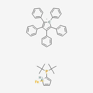molecular formula C48H47FeP B8794699 Ferrocene, 1'-[bis(1,1-dimethylethyl)phosphino]-1,2,3,4,5-pentaphenyl- 