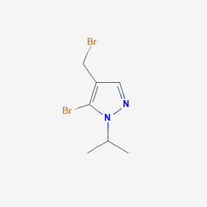 molecular formula C7H10Br2N2 B8794707 5-Bromo-4-(bromomethyl)-1-isopropyl-1H-pyrazole CAS No. 1374257-92-7