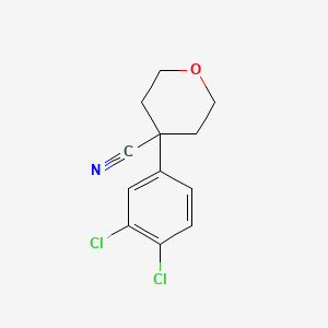 molecular formula C12H11Cl2NO B8794737 4-(3,4-Dichlorophenyl)tetrahydro-2H-pyran-4-carbonitrile 