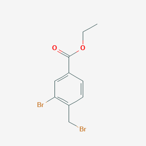 molecular formula C10H10Br2O2 B8794802 Ethyl 3-bromo-4-(bromomethyl)benzoate CAS No. 113641-88-6