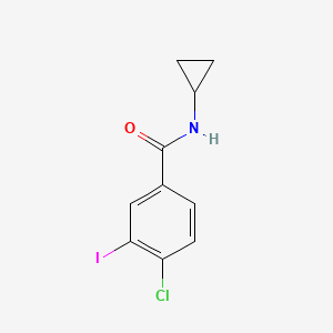 molecular formula C10H9ClINO B8794805 4-chloro-N-cyclopropyl-3-iodoBenzamide 