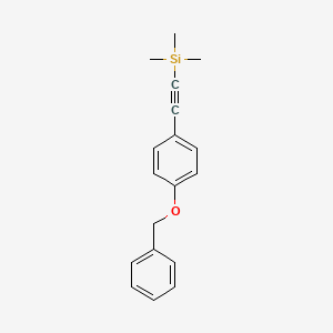 molecular formula C18H20OSi B8794814 ((4-(Benzyloxy)phenyl)ethynyl)trimethylsilane CAS No. 340322-86-3