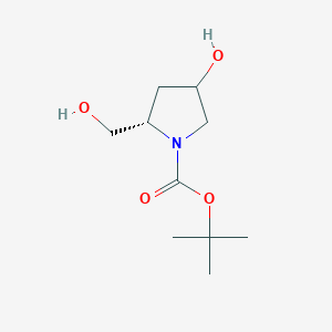 molecular formula C10H19NO4 B8794822 (-)-N-Boc-L-4-Hydroxyprolinol 