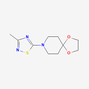 molecular formula C10H15N3O2S B8794852 8-(3-Methyl-[1,2,4]thiadiazol-5-yl)-1,4-dioxa-8-aza-spiro[4.5]decane 